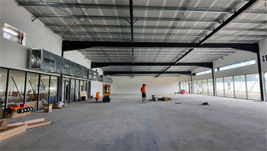 Interior progress at Jubilee indoor cricket training centre