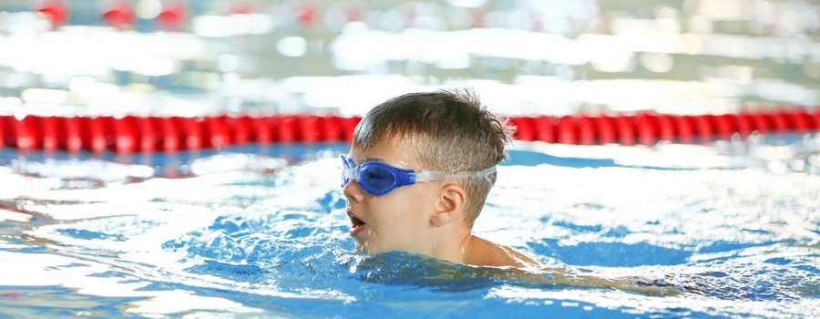 Boy swimming