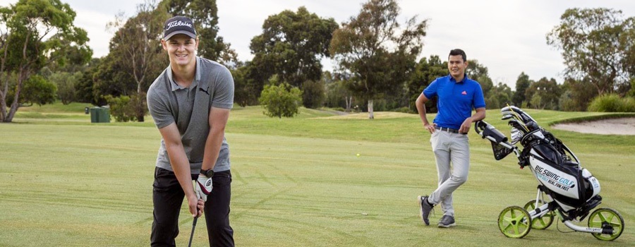 Golfers on course