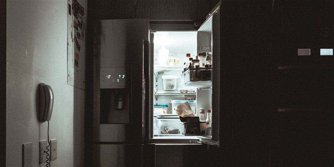 fridge at night